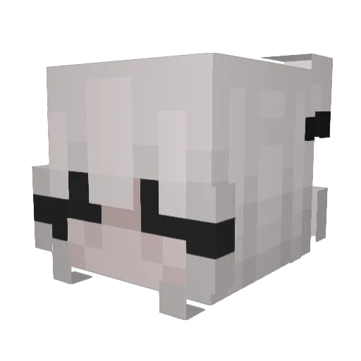 DeluxeRose Minecraft avatar head, 3D render