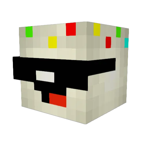 DeluxeSebastian Minecraft avatar head, 3D render