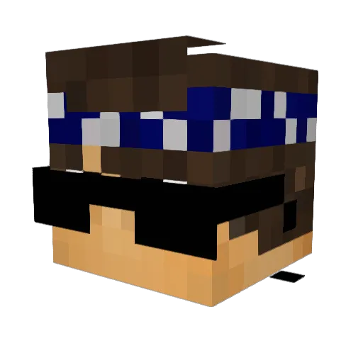 DeluxoPvP_ Minecraft avatar head, 3D render