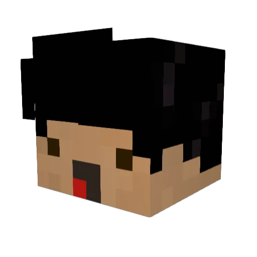 DeluxxeZenTi Minecraft avatar head, 3D render