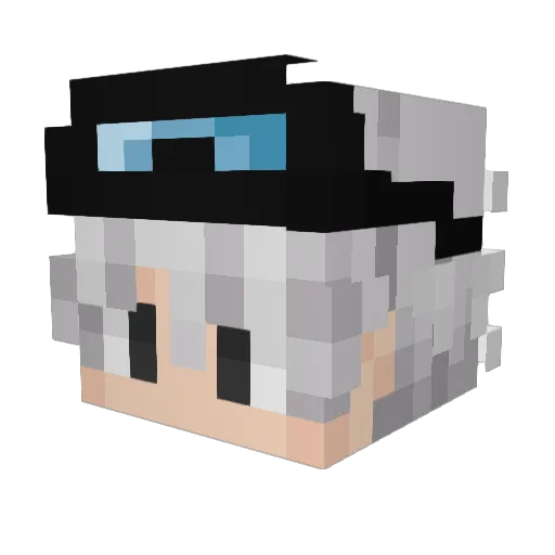 Delviano Minecraft avatar head, 3D render