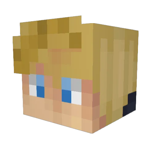 Delvinacht Minecraft avatar head, 3D render