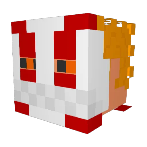 Delvo Minecraft avatar head, 3D render