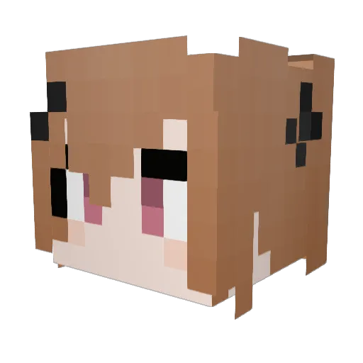 Dem036 Minecraft avatar head, 3D render