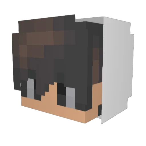 Dem0P Minecraft avatar head, 3D render
