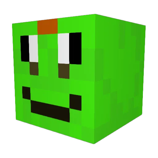 Dem0nRex Minecraft avatar head, 3D render