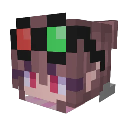 Dem333 Minecraft avatar head, 3D render