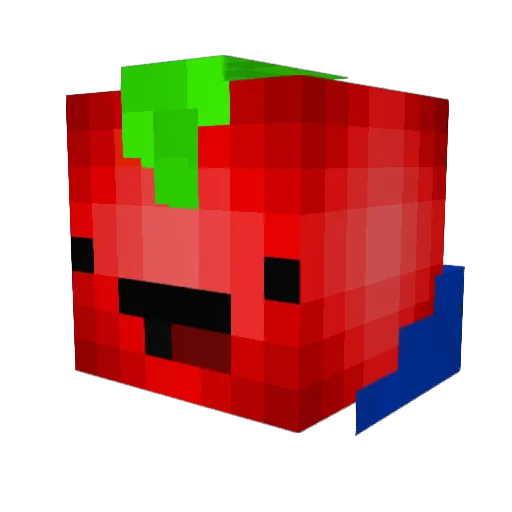 DemApplez Minecraft avatar head, 3D render