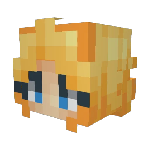 DemFrey08 Minecraft avatar head, 3D render