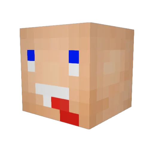 DemLegs_ Minecraft avatar head, 3D render