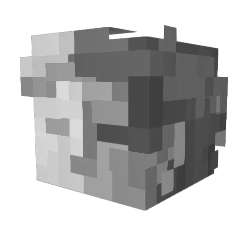 DemZem Minecraft avatar head, 3D render