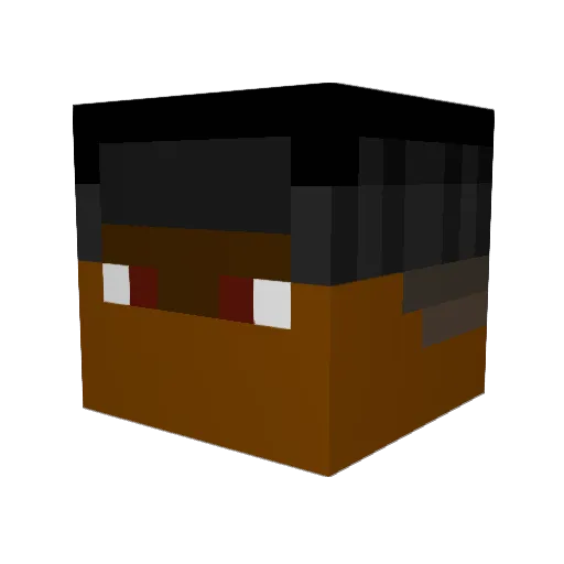 Demacara33 Minecraft avatar head, 3D render