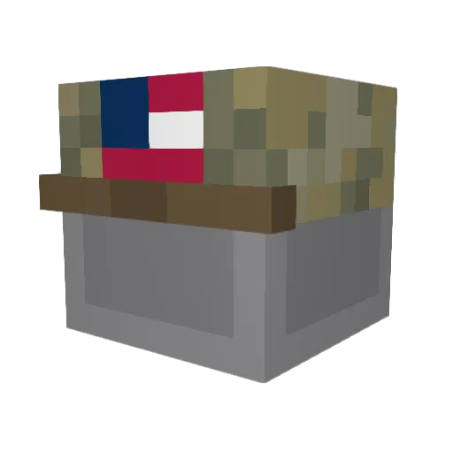 Demacratic Minecraft avatar head, 3D render
