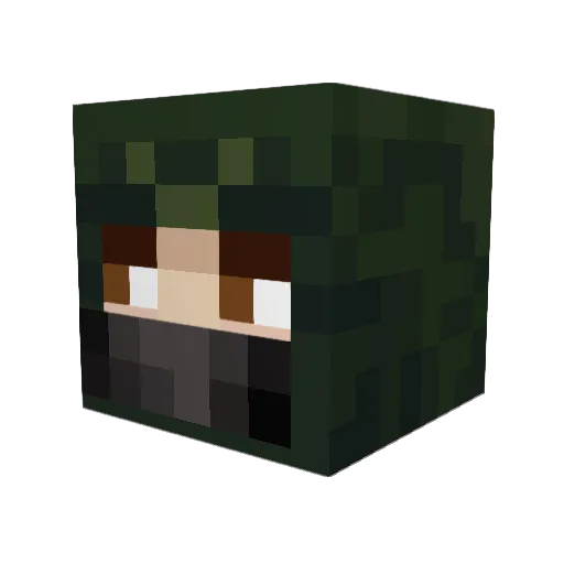 Demaera Minecraft avatar head, 3D render