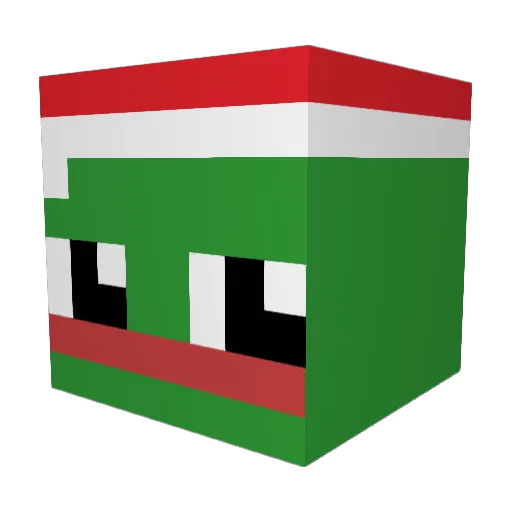 Demagoog Minecraft avatar head, 3D render