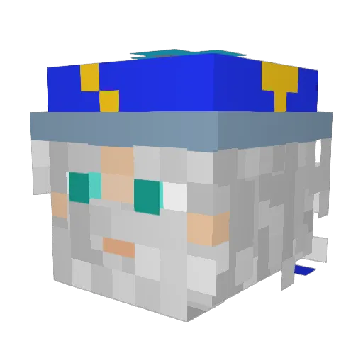 DemaiconsBr Minecraft avatar head, 3D render
