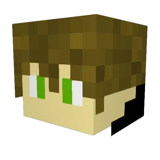 Demaix Minecraft avatar head, 3D render