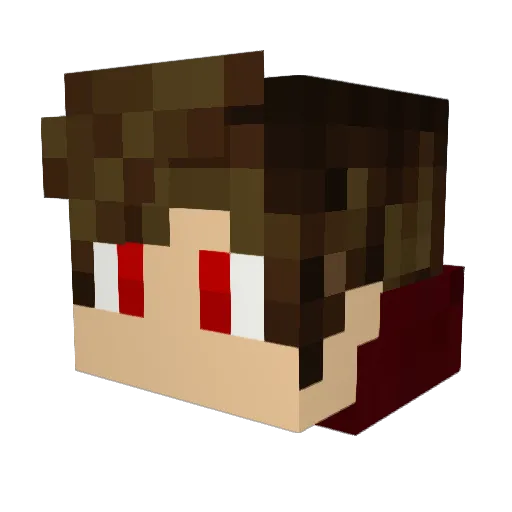 Demanking Minecraft avatar head, 3D render