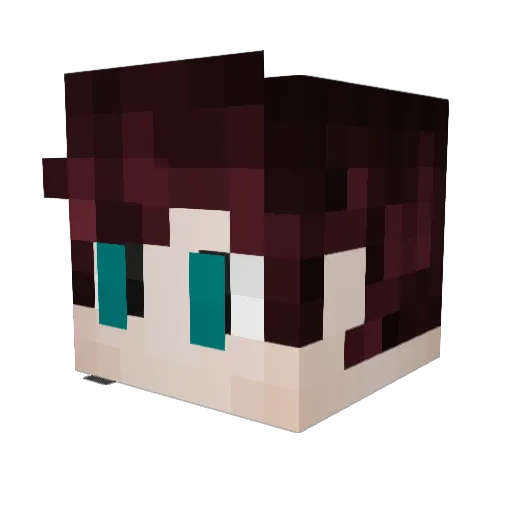 Demarz Minecraft avatar head, 3D render