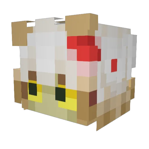 Demenishki Minecraft avatar head, 3D render