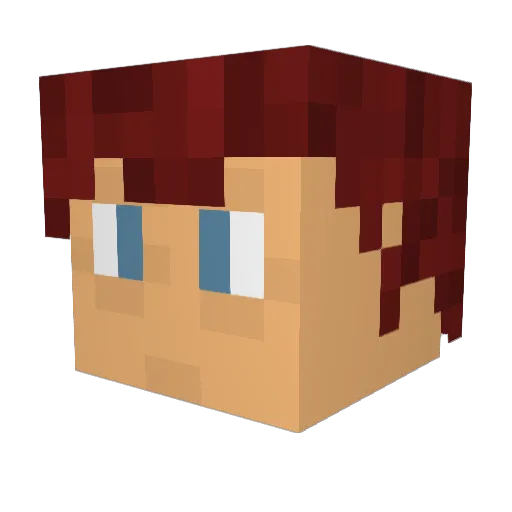 DementedApey Minecraft avatar head, 3D render
