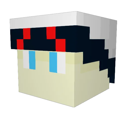 DementedCape Minecraft avatar head, 3D render