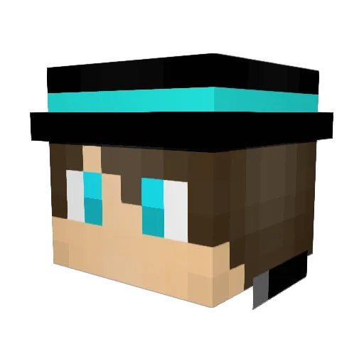 Demeriel Minecraft avatar head, 3D render