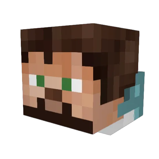 DemeterRogue Minecraft avatar head, 3D render