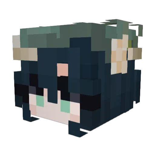DemetriusLeaf Minecraft avatar head, 3D render