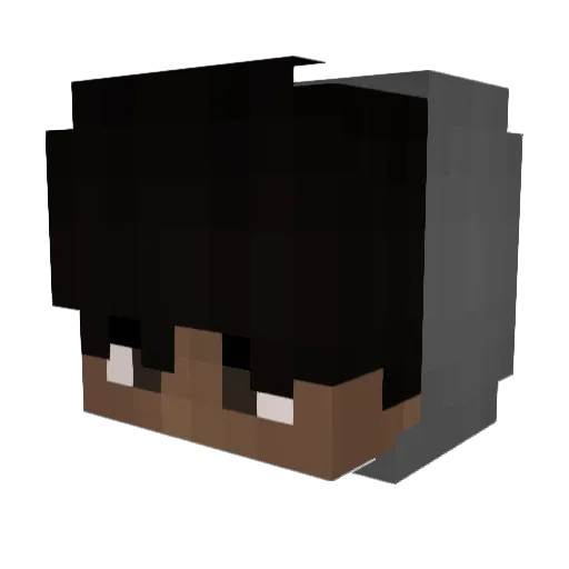 Demevinamon Minecraft avatar head, 3D render