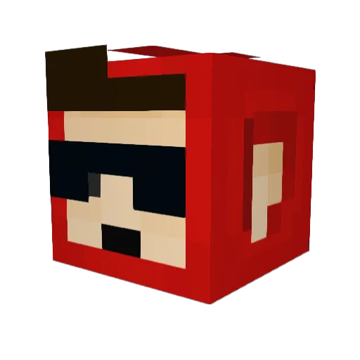 DemiAsiNomas Minecraft avatar head, 3D render