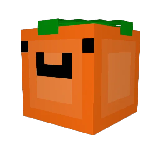 DemiCarotte Minecraft avatar head, 3D render