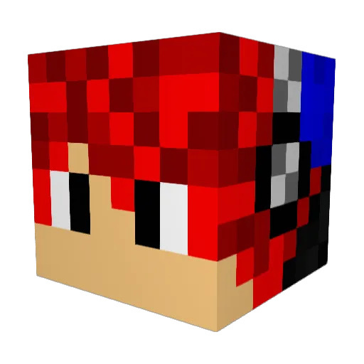 DemiDancer Minecraft avatar head, 3D render