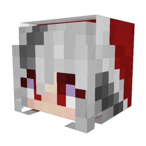 DemiDimensional Minecraft avatar head, 3D render