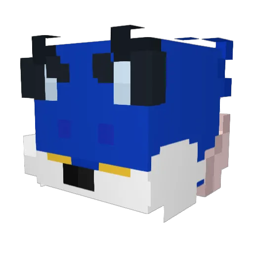 DemiDont Minecraft avatar head, 3D render