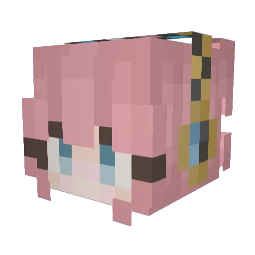 DemiMarie Minecraft avatar head, 3D render
