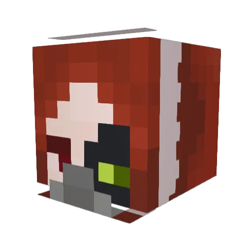 DemiNerd123 Minecraft avatar head, 3D render