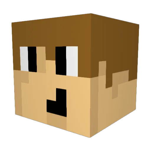 DemiPro2 Minecraft avatar head, 3D render