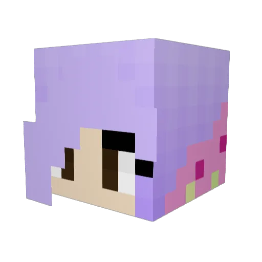 Demi_101 Minecraft avatar head, 3D render