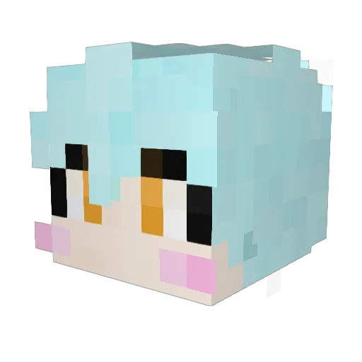 Demi_TaeBaek Minecraft avatar head, 3D render