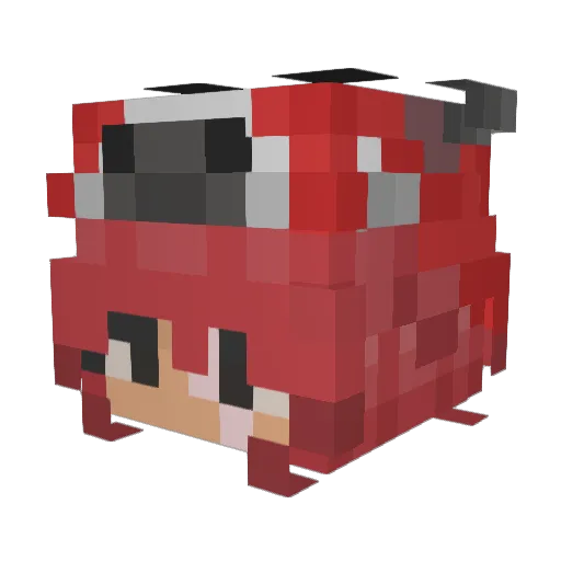 Demi_dog Minecraft avatar head, 3D render