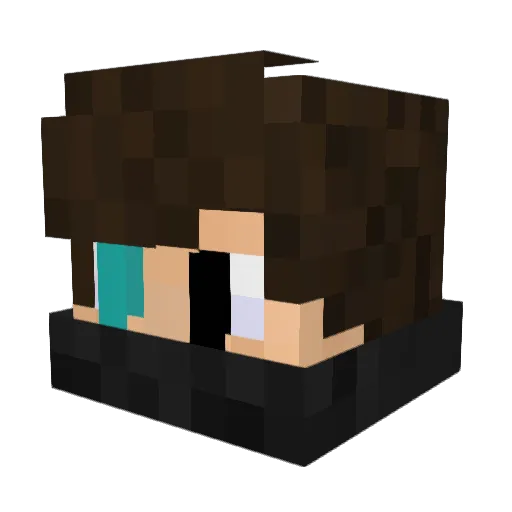 DemianCrack Minecraft avatar head, 3D render