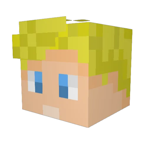 Demianson Minecraft avatar head, 3D render