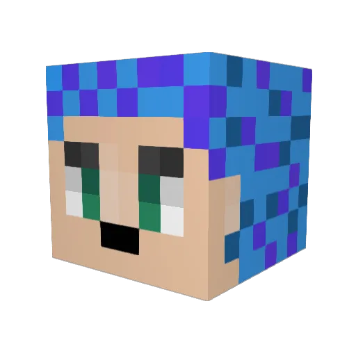 Demidoo5 Minecraft avatar head, 3D render