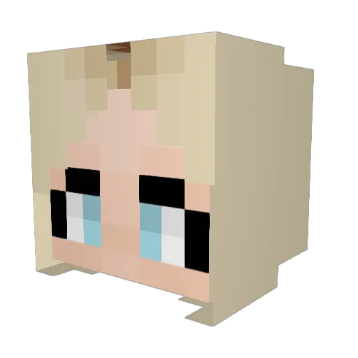 Demielle Minecraft avatar head, 3D render