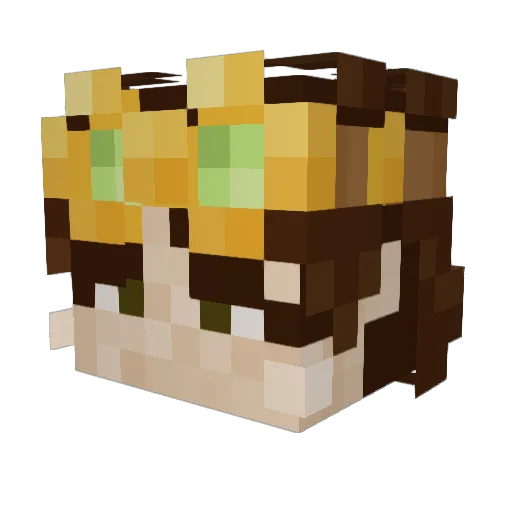 Demifletch12 Minecraft avatar head, 3D render