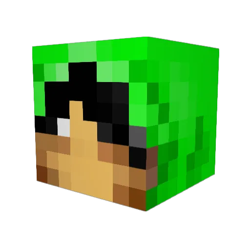 Demifox Minecraft avatar head, 3D render