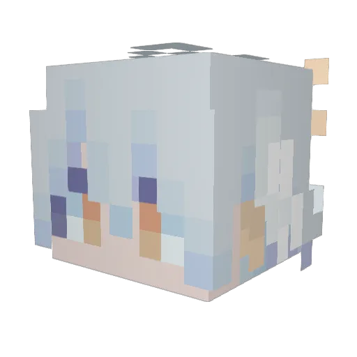 Demimachia Minecraft avatar head, 3D render