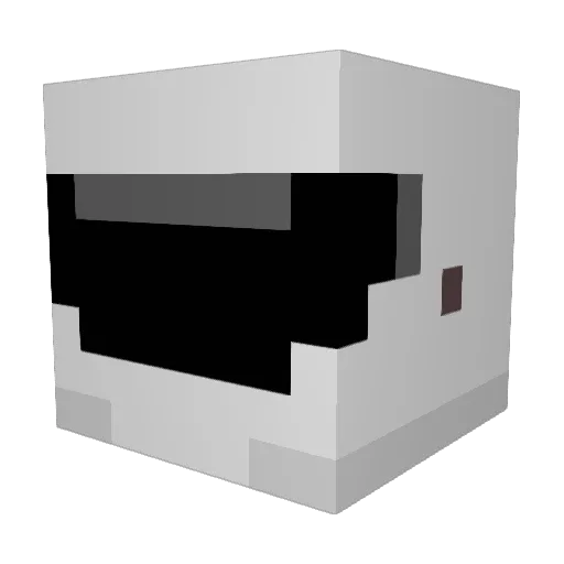 Demintele Minecraft avatar head, 3D render