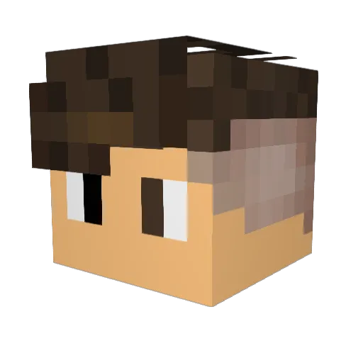 DemireI Minecraft avatar head, 3D render